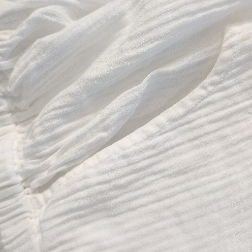 J.Crew Relaxed Beach Pants In Airy Gauze Beach Cover Up White XS - Picture 3 of 5